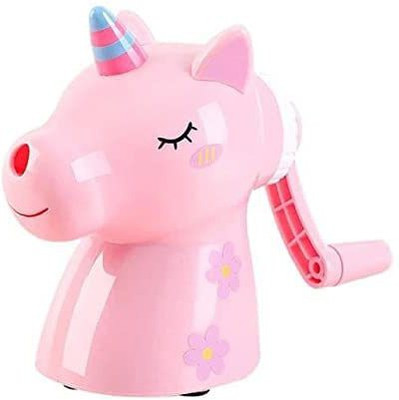 kizzo unicorn single pencil rotatory Sharpeners(Set of 1, Pink, White)