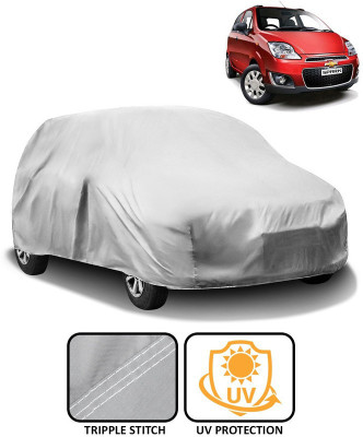 AutoRetail Car Cover For Chevrolet Spark (Without Mirror Pockets)(Silver)
