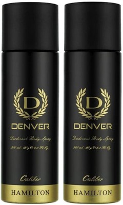 DENVER Caliber Deodorant for Men Pack of 2 Deodorant Spray  -  For Men(330 ml, Pack of 2)