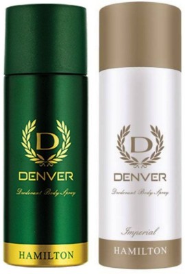 DENVER Imperial & Hamilton Deo for Men Pack of 2 Deodorant Spray  -  For Men(330 ml, Pack of 2)
