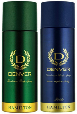 DENVER Hamilton & Pride Deo for Men Pack of 2 Deodorant Spray  -  For Men(330 ml, Pack of 2)