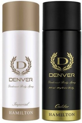 DENVER Imperial & Caliber for Men Pack of 2 Deodorant Spray  -  For Men(330 ml, Pack of 2)