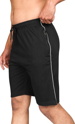 RazcalJack Solid Men Black Basic Shorts