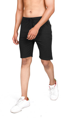 RazcalJack Solid Men Black Basic Shorts