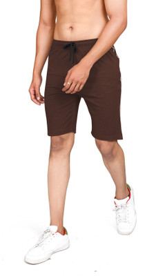RazcalJack Solid Men Brown Basic Shorts