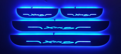 DIAMOND SAJAWAT CAR Xing Door Foot Step Blue Light Door Sill Plate