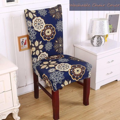 Flipkart SmartBuy Polyester Floral Chair Cover(Blue Pack of 1)