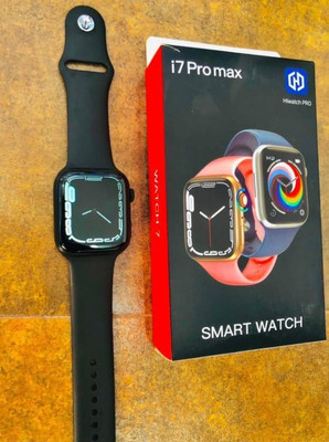 NKL Excellent Smartwatch 051 Crown Working Full Display Series 7 Calling function Smartwatch(Black Strap, FREE)