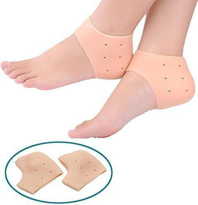 Melodeum Heel Socks Protector For Heel Anti-Crack Set, Anti Chapped Heel Support Heel Support(Orange)