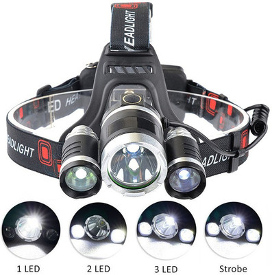 Buy From Best Rechargeable Headlamp Bright Waterproof LED Headlight Flashlight LED Headlamp LED Headlamp(Black)