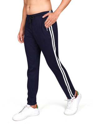 RazcalJack Striped Men Dark Blue Track Pants