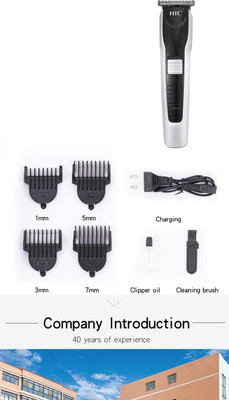 Fireplay AT538 Professional Hair Clipper cordless Rechargeable hair Trimmer F19 Trimmer 45 min  Runtime 4 Length Settings(Black)