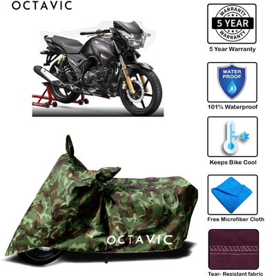 octavic Waterproof Two Wheeler Cover for TVS(Apache RTR 180, Green)