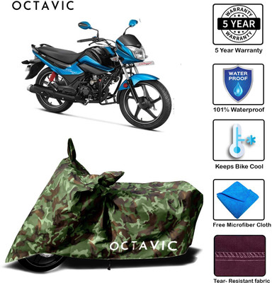 octavic Waterproof Two Wheeler Cover for Hero(Splendor, Green)