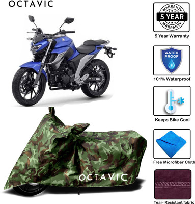octavic Waterproof Two Wheeler Cover for Yamaha(FZ, Green)