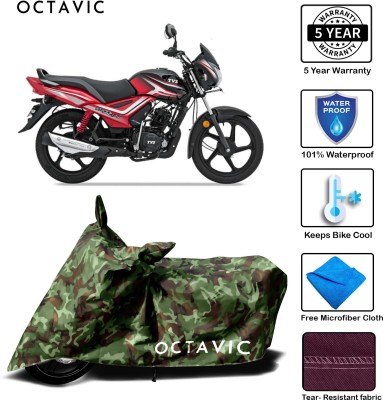 octavic Waterproof Two Wheeler Cover for TVS(Star City, Green)