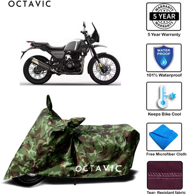 octavic Waterproof Two Wheeler Cover for Royal Enfield(Himalayan, Green)