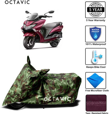 octavic Waterproof Two Wheeler Cover for Suzuki(Burgman Street, Green)