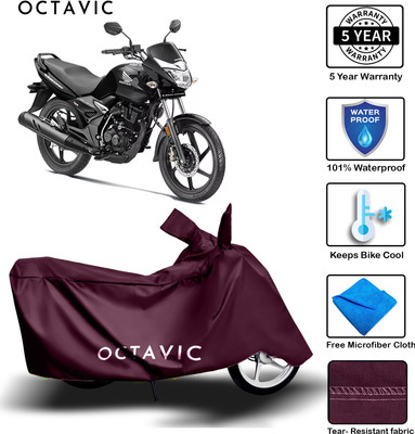 AutoRash Waterproof Two Wheeler Cover for Honda(CB Unicorn, Maroon)