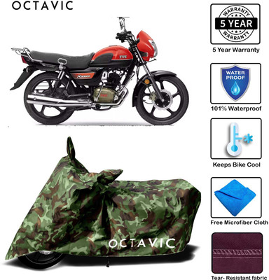 octavic Waterproof Two Wheeler Cover for TVS(Radeon, Green)