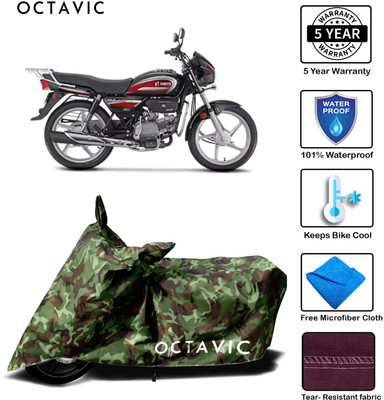 octavic Waterproof Two Wheeler Cover for Hero(Splendor, Green)