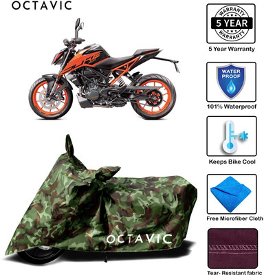 octavic Waterproof Two Wheeler Cover for KTM(Duke 200, Green)