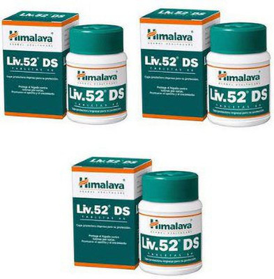 HIMALAYA Liv 52 DS Tab 60 TAB(pack of 3)(Pack of 3, 180 Tablets)