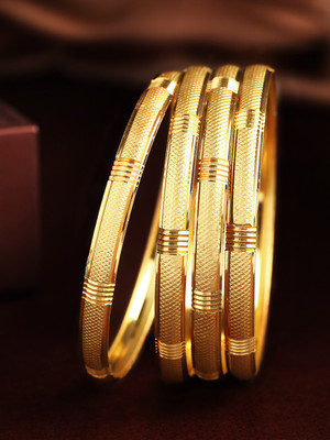 RUBANS Alloy Gold-plated Bangle Set(Pack of 4)