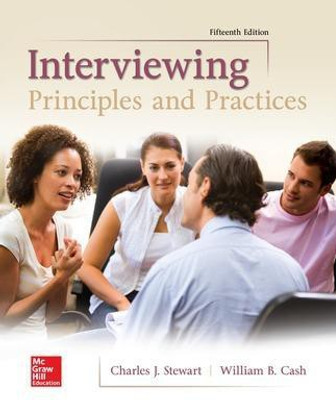 Interviewing: Principles and Practices(English, Paperback, Stewart Charles)