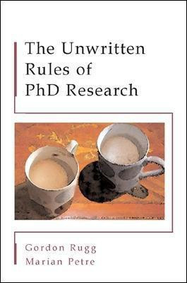 The Unwritten Rules of PhD Research(English, Electronic book text, Rugg Gordon)