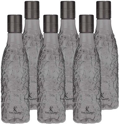 KUBER INDUSTRIES 1000 ml Plastic Bottle(Pack of 6, Black)