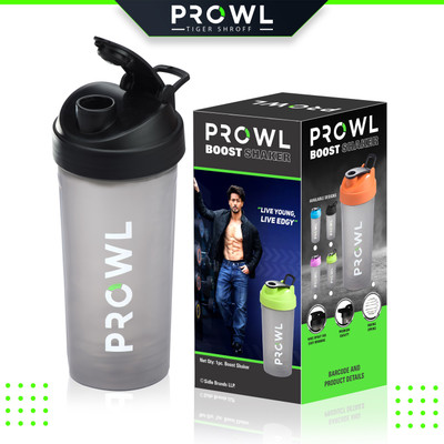 PROWL by TIGER SHROFF 700 ml Plastic Shaker(Pack of 1, Black)