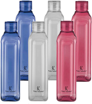 KUBER INDUSTRIES 1000 ml Plastic Bottle(Pack of 6, Multicolor)