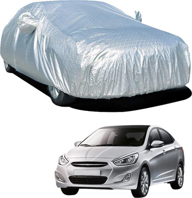 SS Zeeber Car Cover For Hyundai Accent Viva (With Mirror Pockets)(Silver)