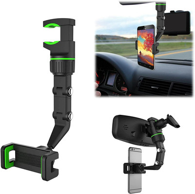 RHONNIUM Car Mobile Holder for Anti-slip, Clip(Black, Green)