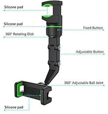 Wifton Car Mobile Holder for Windshield(Black, Green)