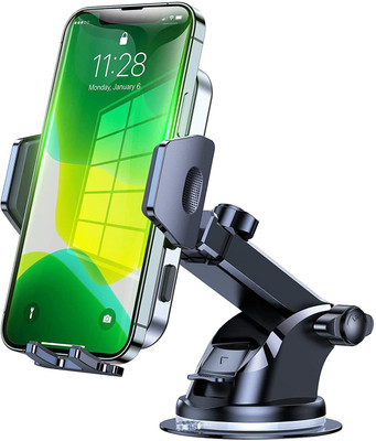 RHONNIUM Car Mobile Holder for Windshield, Clip(Black)