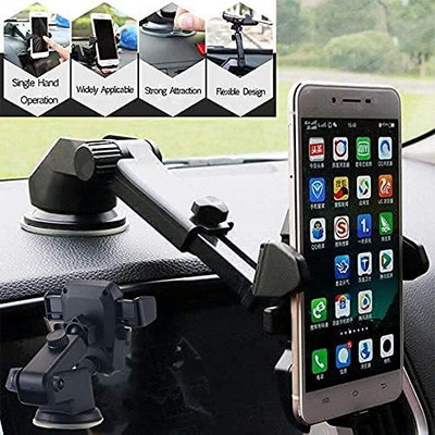 RHONNIUM Car Mobile Holder for Windshield, Clip(Black)