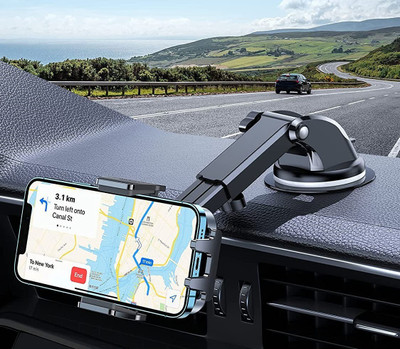 Wifton Car Mobile Holder for Dashboard, Windshield, Anti-slip(Black)