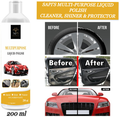 SAPI'S Multipurpose Liquid Polish to Shine Car Dressing Spray, 200 ml Pack 1(200 g)