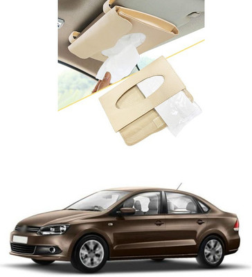 PRTEK Car Tissue Holder Napkin Mask Holder Dispenser Sun Visor 179 Vehicle Tissue Dispenser(Brown)