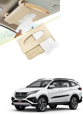 PRTEK Car Tissue Holder Napkin Mask Holder Dispenser Sun Visor 165 Vehicle Tissue Dispenser(Brown)