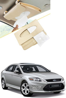 PRTEK Car Tissue Holder Napkin Mask Holder Dispenser Sun Visor 481 Vehicle Tissue Dispenser(Brown)