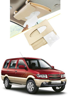 PRTEK Car Tissue Holder Napkin Mask Holder Dispenser Sun Visor 365 Vehicle Tissue Dispenser(Brown)