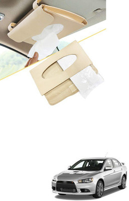PRTEK Car Tissue Holder Napkin Mask Holder Dispenser Sun Visor 63 Vehicle Tissue Dispenser(Brown)