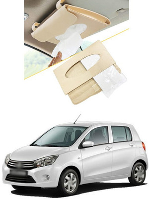PRTEK Car Tissue Holder Napkin Mask Holder Dispenser Sun Visor 74 Vehicle Tissue Dispenser(Brown)