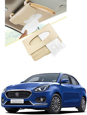 PRTEK Car Tissue Holder Napkin Mask Holder Dispenser Sun Visor 50 Vehicle Tissue Dispenser(Brown)