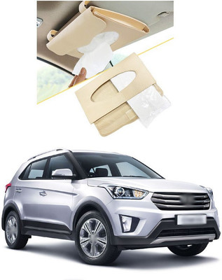 PRTEK Car Tissue Holder Napkin Mask Holder Dispenser Sun Visor 67 Vehicle Tissue Dispenser(Brown)