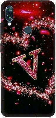 3D U PRINT Back Cover for Redmi Note 7,MZB7464IN, V letter,V name V word(Red, Waterproof, Pack of: 1)