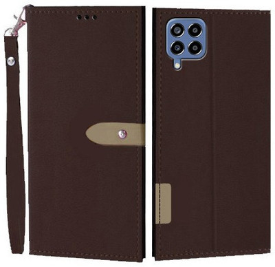 Wynhard Flip Cover for Samsung Galaxy M33 5G(Brown, Grip Case, Pack of: 1)